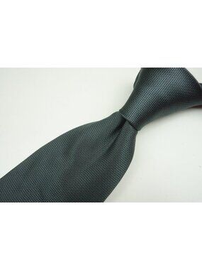 Eton Dark Teal Herringbone 100% Silk Tie Brand New Tags